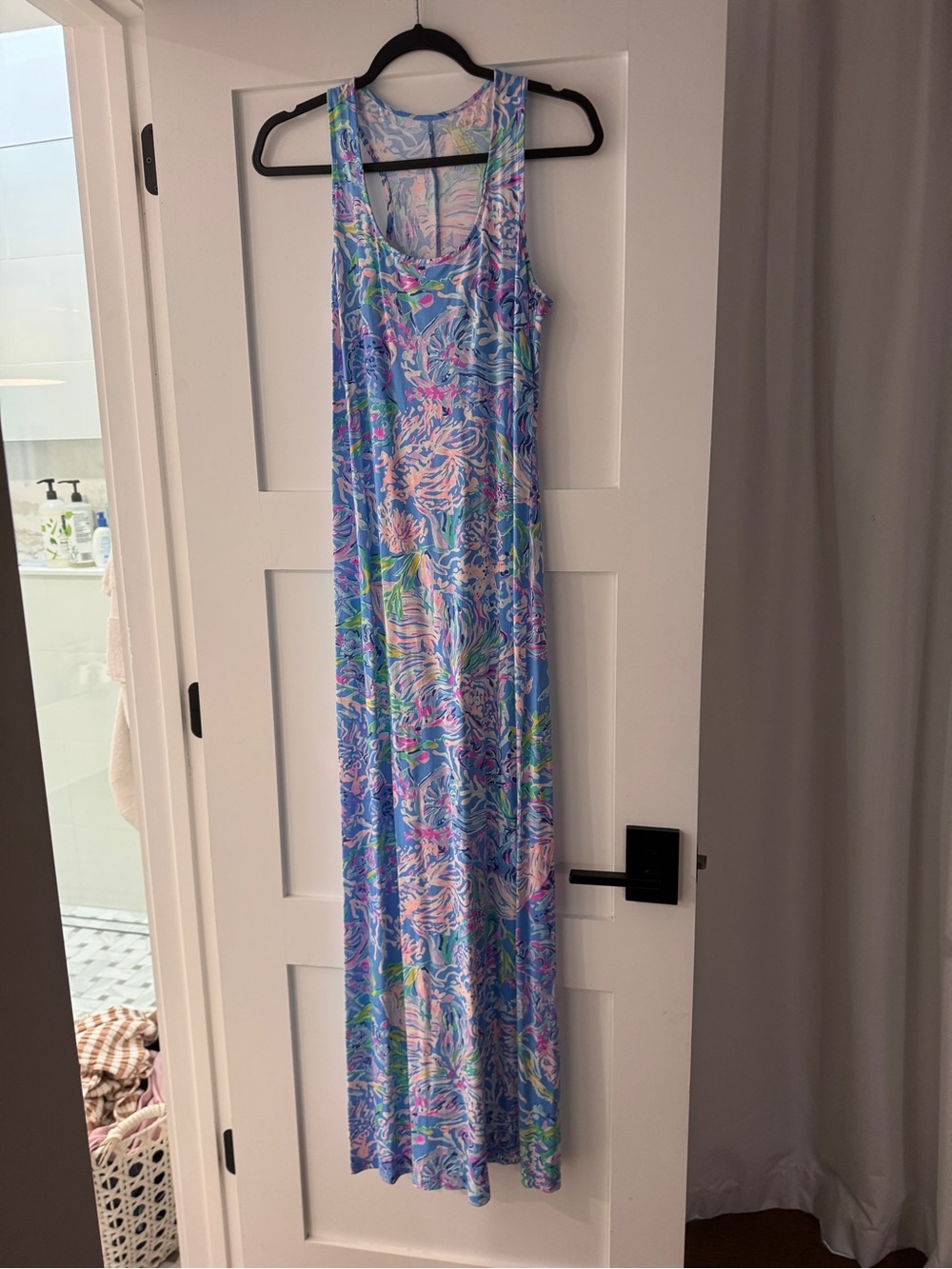 Womens Lilly Pulitzer Sleeveless Floral-Print Maxi dress - Blue/Pink